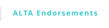 ALTA Endorsements